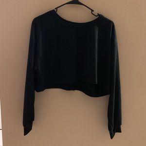 Urban Outfitters Black Crop Top long sleeve